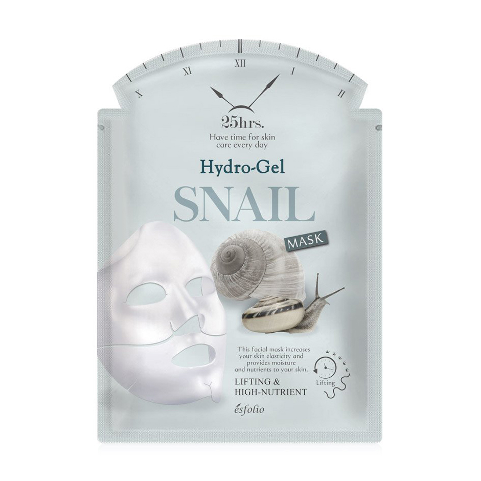 Гідрогелева маска для обличчя Esfolio Hydrogel Snail Mask з екстрактом слизу равлика, 28 г